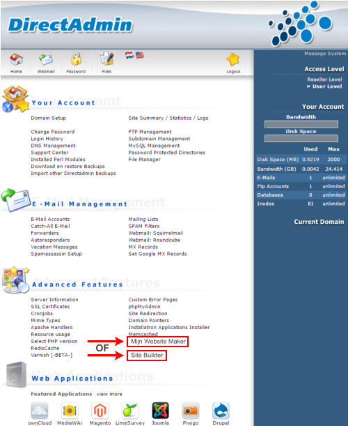Mijn Website Maker Site Builder OF