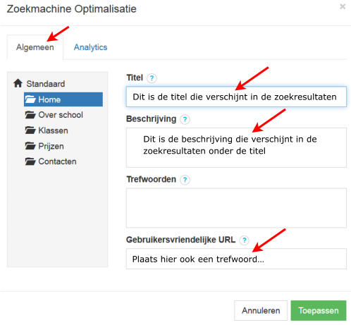 Dit is de titel die verschijnt in de zoekresultaten Dit is de beschrijving die verschijnt in de zoekresultaten onder de titel Plaats hier ook een trefwoord…