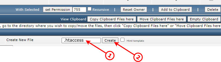 1  .htaccess 2